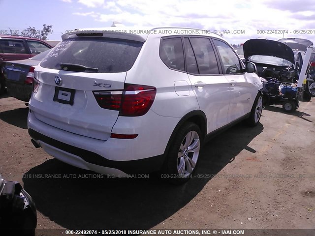 5UXWX9C5XG0D85967 - 2016 BMW X3 XDRIVE28I WHITE photo 4