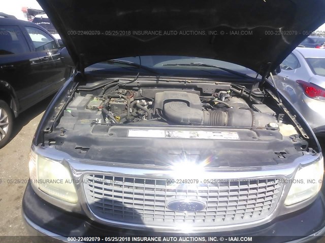 1FMPU16L82LA19533 - 2002 FORD EXPEDITION XLT შავი ფოტო 10