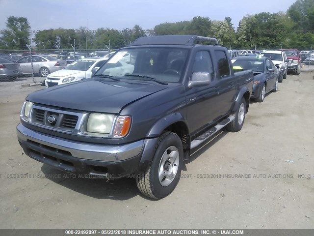 1N6ED27T4YC402780 - 2000 NISSAN FRONTIER CREW CAB XE/CREW CAB SE GRAY photo 2