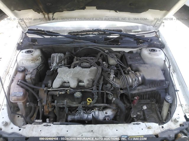 1G1ND52J62M502044 - 2002 CHEVROLET MALIBU WHITE photo 10