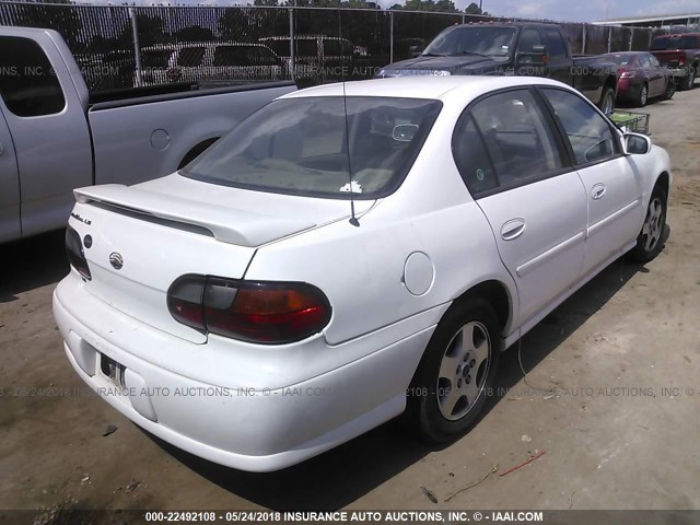 1G1ND52J62M502044 - 2002 CHEVROLET MALIBU WHITE photo 4