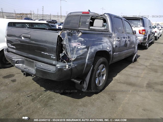 3TMJU4GN5CM135199 - 2012 TOYOTA TACOMA DOUBLE CAB PRERUNNER GRAY photo 4