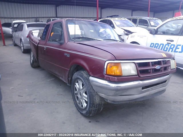 1FTCR14U7PPA20429 - 1993 FORD RANGER SUPER CAB RED photo 1