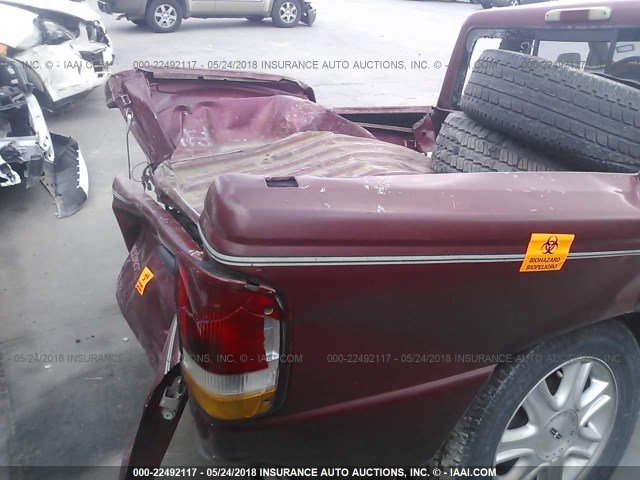 1FTCR14U7PPA20429 - 1993 FORD RANGER SUPER CAB RED photo 6