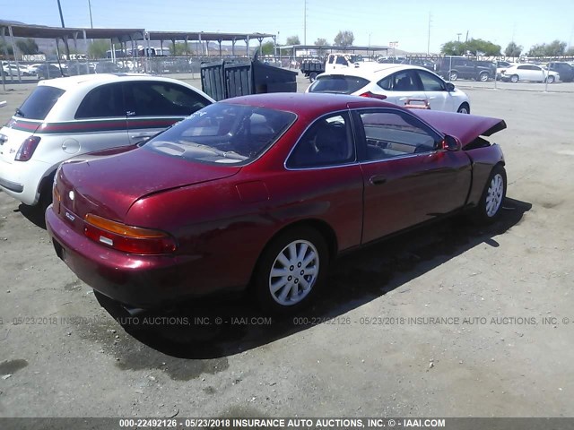 JT8UZ30C7N0007441 - 1992 LEXUS SC 400 RED photo 4