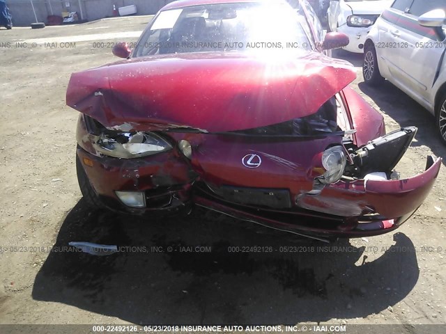 JT8UZ30C7N0007441 - 1992 LEXUS SC 400 RED photo 6