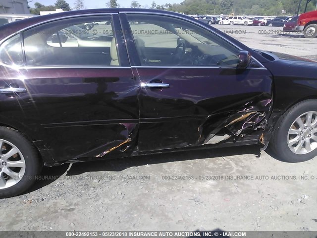 JTHBF30G130131124 - 2003 LEXUS ES 300 BURGUNDY photo 6