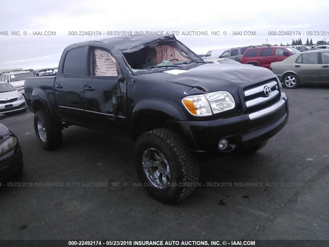 5TBDT44196S549603 - 2006 TOYOTA TUNDRA DOUBLE CAB SR5 BLACK photo 1