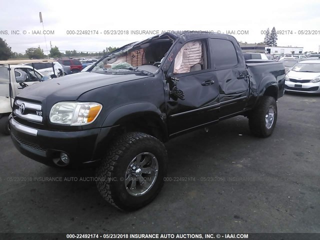 5TBDT44196S549603 - 2006 TOYOTA TUNDRA DOUBLE CAB SR5 BLACK photo 2