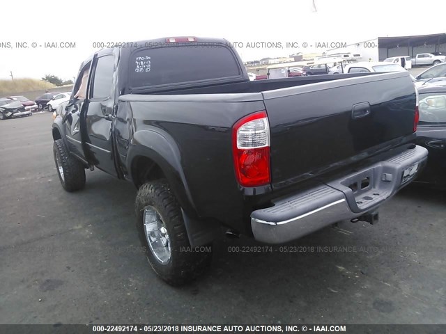 5TBDT44196S549603 - 2006 TOYOTA TUNDRA DOUBLE CAB SR5 BLACK photo 3