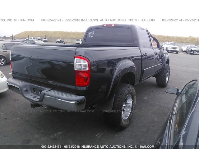 5TBDT44196S549603 - 2006 TOYOTA TUNDRA DOUBLE CAB SR5 BLACK photo 4