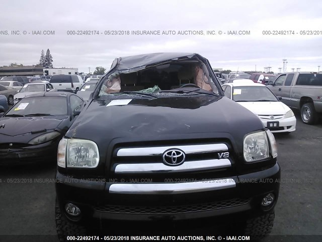 5TBDT44196S549603 - 2006 TOYOTA TUNDRA DOUBLE CAB SR5 BLACK photo 6