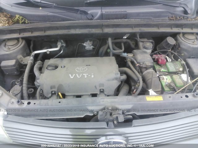 JTLKT324540148611 - 2004 TOYOTA SCION XB GRAY photo 10