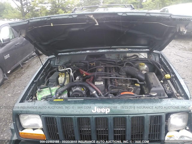 1J4FF68S6XL563459 - 1999 JEEP CHEROKEE SPORT/CLASSIC მწვანე ფოტო 10