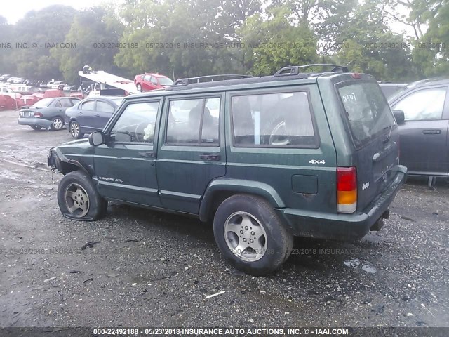 1J4FF68S6XL563459 - 1999 JEEP CHEROKEE SPORT/CLASSIC მწვანე ფოტო 3