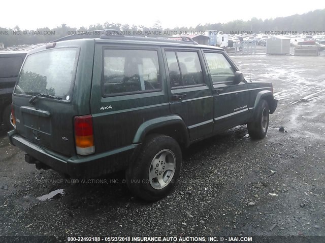 1J4FF68S6XL563459 - 1999 JEEP CHEROKEE SPORT/CLASSIC მწვანე ფოტო 4