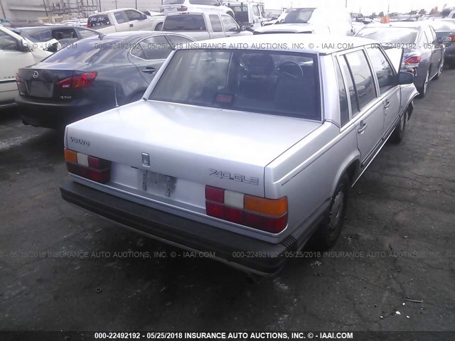 YV1FX8848H1128854 - 1987 VOLVO 740 GLE SILVER photo 4