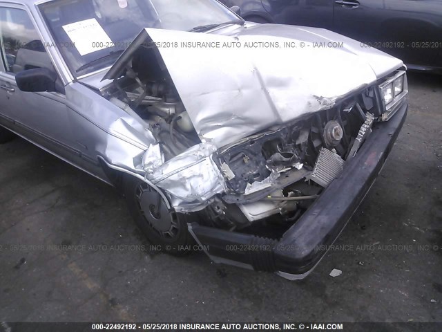 YV1FX8848H1128854 - 1987 VOLVO 740 GLE SILVER photo 6