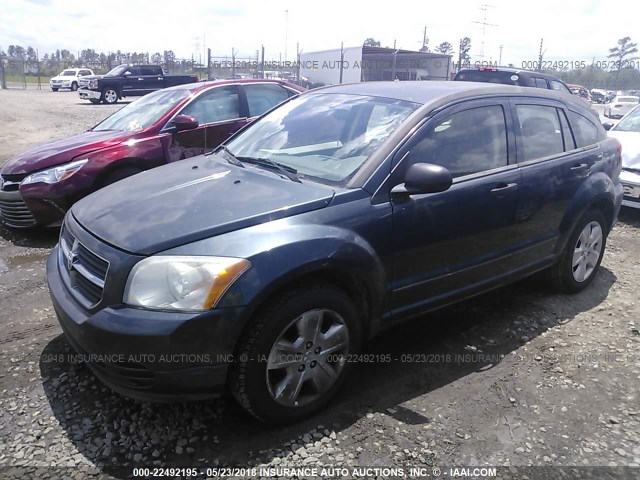 1B3HB48B97D286624 - 2007 DODGE CALIBER SXT Dark Blue photo 2