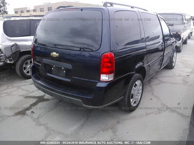 1GNDV23L66D234348 - 2006 CHEVROLET UPLANDER LS BLUE photo 4