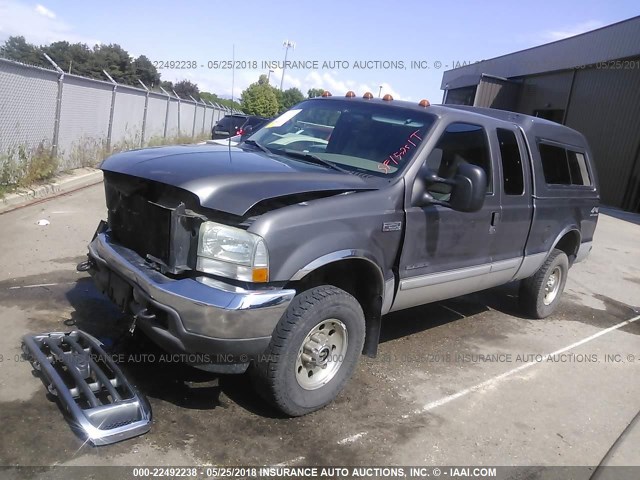 1FTNX21F62EA00610 - 2002 FORD F250 SUPER DUTY GRAY photo 2