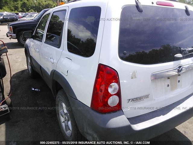 4F2YZ02Z26KM30520 - 2006 MAZDA TRIBUTE I WHITE photo 3