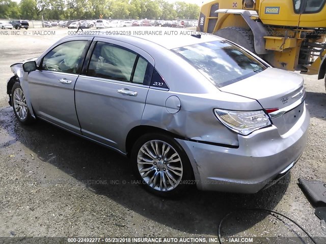 1C3CCBCG0DN570991 - 2013 CHRYSLER 200 LIMITED SILVER photo 3