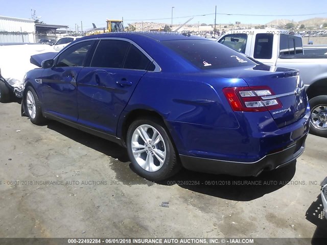 1FAHP2E84DG201279 - 2013 FORD TAURUS SEL BLUE photo 3