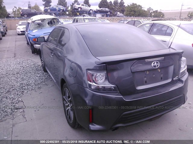 JTKJF5C79F3090421 - 2015 TOYOTA SCION TC GRAY photo 3