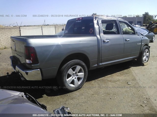 1D7RB1CT9AS112109 - 2010 DODGE RAM 1500 GRAY photo 4