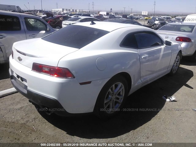 2G1FA1E34E9179200 - 2014 CHEVROLET CAMARO LS WHITE photo 4