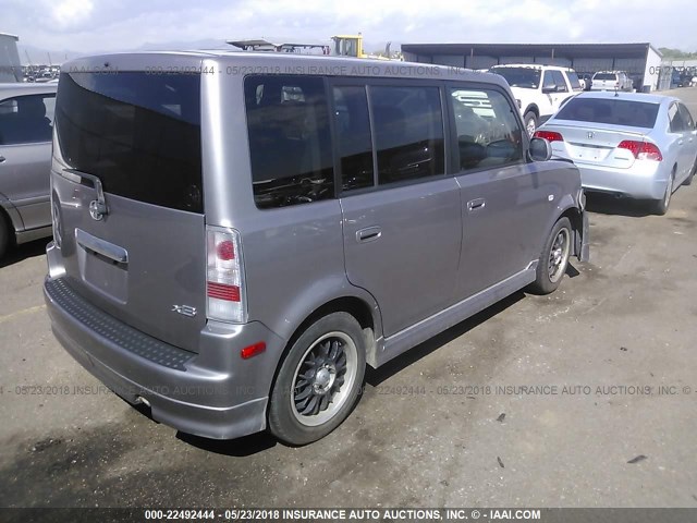 JTLKT334550191376 - 2005 TOYOTA SCION XB ვერცხლისფერი ფოტო 4