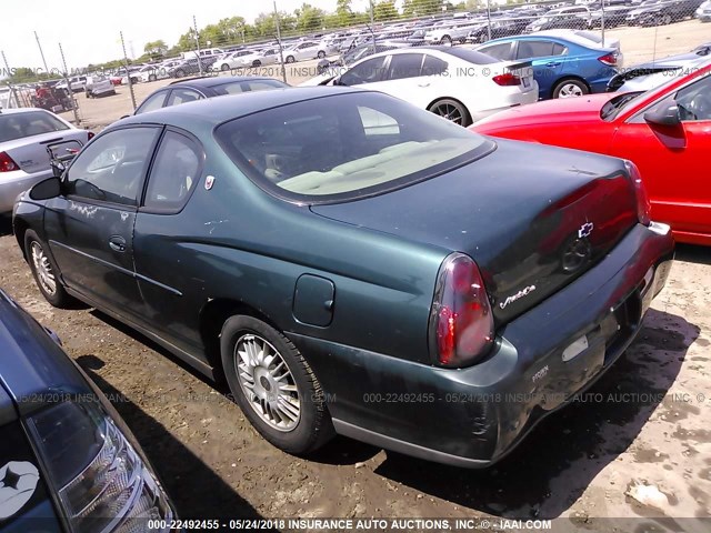 2G1WW12E2Y9346438 - 2000 CHEVROLET MONTE CARLO LS 绿色 照片 3