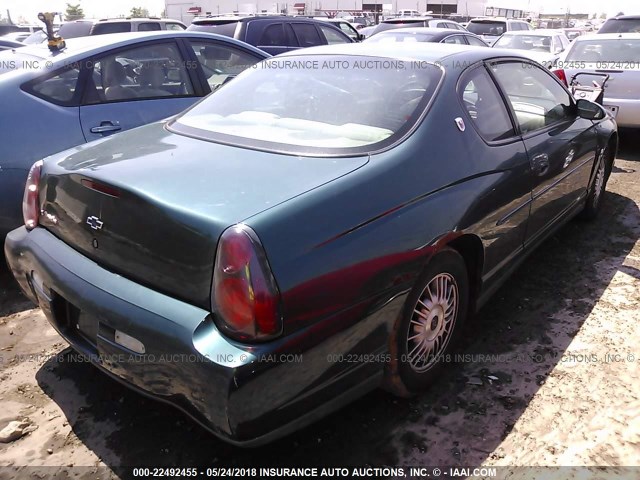 2G1WW12E2Y9346438 - 2000 CHEVROLET MONTE CARLO LS 绿色 照片 4