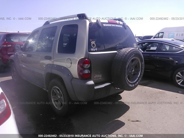 1J4GL38K85W563728 - 2005 JEEP LIBERTY RENEGADE BROWN photo 3