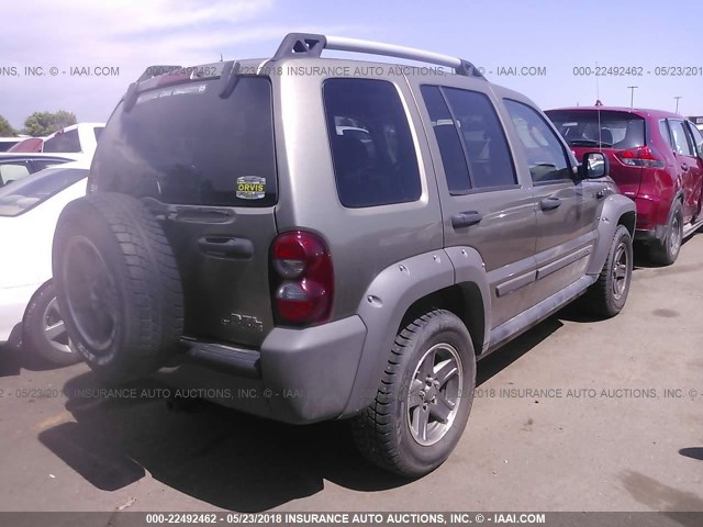 1J4GL38K85W563728 - 2005 JEEP LIBERTY RENEGADE BROWN photo 4