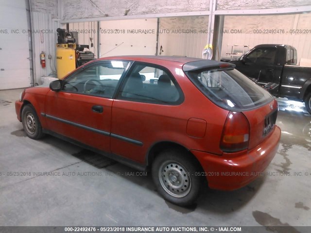 2HGEJ6329TH102241 - 1996 HONDA CIVIC CX RED photo 3