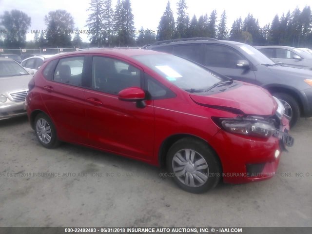 3HGGK5H5XGM701174 - 2016 HONDA FIT LX RED photo 1