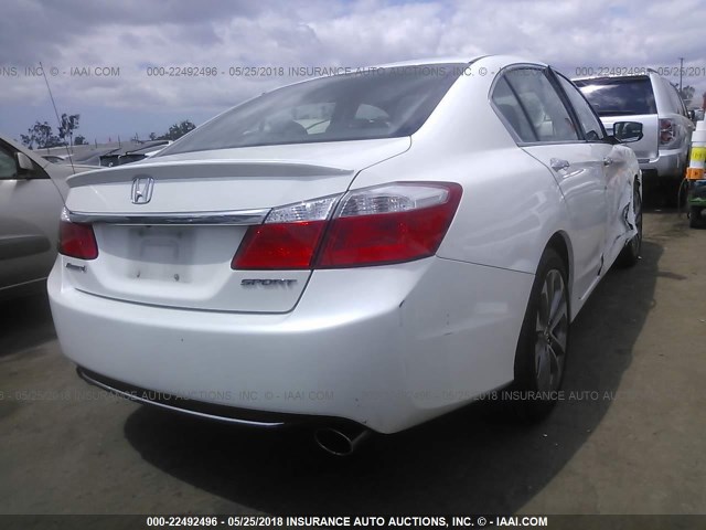 1HGCR2F58DA022136 - 2013 HONDA ACCORD SPORT თეთრი ფოტო 4