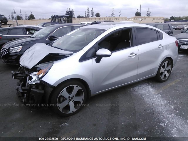 KNADN4A33C6045080 - 2012 KIA RIO EX/SX GRAY photo 2