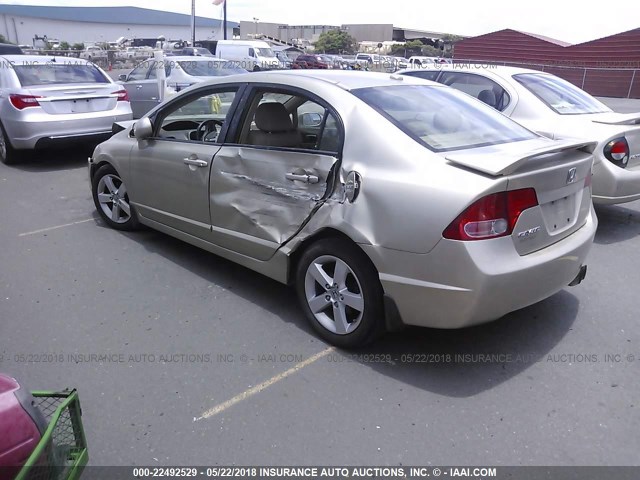 1HGFA16988L030846 - 2008 HONDA CIVIC EXL 金色 照片 3