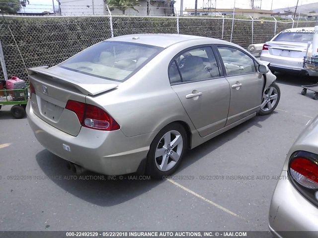1HGFA16988L030846 - 2008 HONDA CIVIC EXL 金色 照片 4