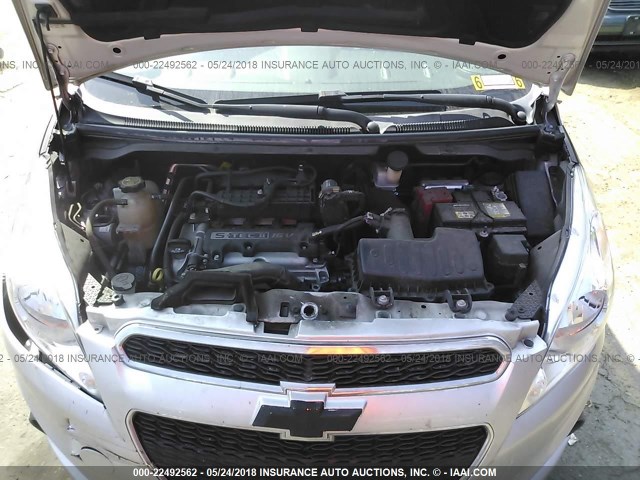 KL8CD6S91FC738437 - 2015 CHEVROLET SPARK 1LT SILVER photo 10