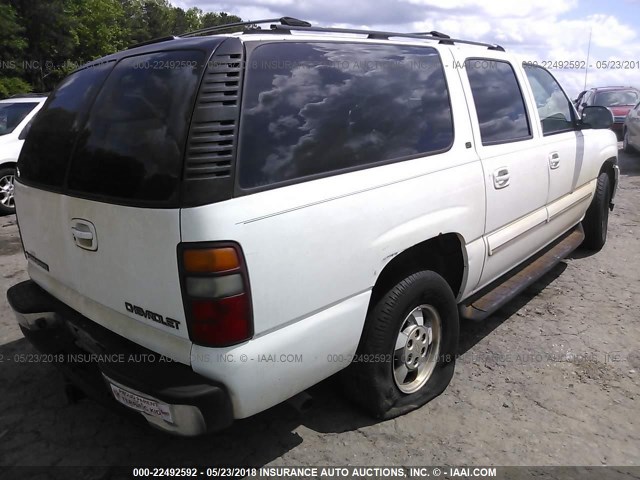 1GNEC16Z52J254008 - 2002 CHEVROLET SUBURBAN C1500 WHITE photo 4