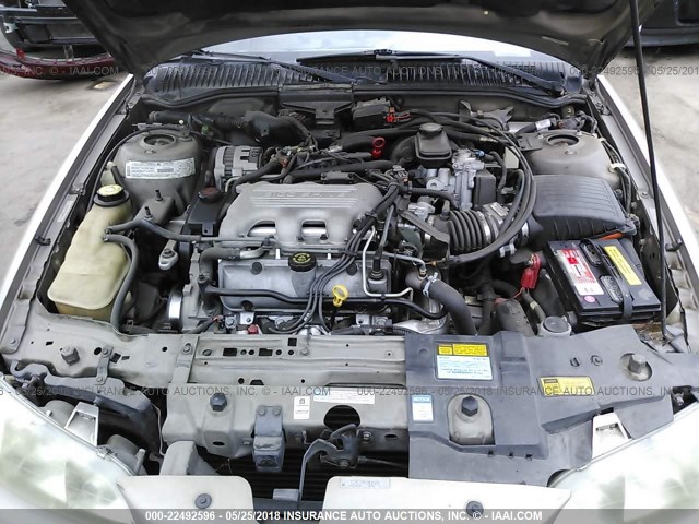 1G2NE52M1VM545455 - 1997 PONTIAC GRAND AM SE Champagne photo 10