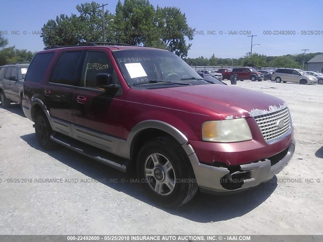 1FMRU17W63LA00126 - 2003 FORD EXPEDITION EDDIE BAUER RED photo 1