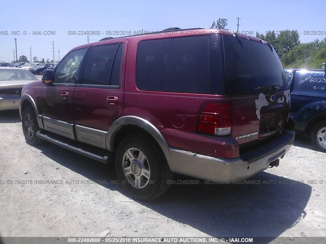 1FMRU17W63LA00126 - 2003 FORD EXPEDITION EDDIE BAUER RED photo 3