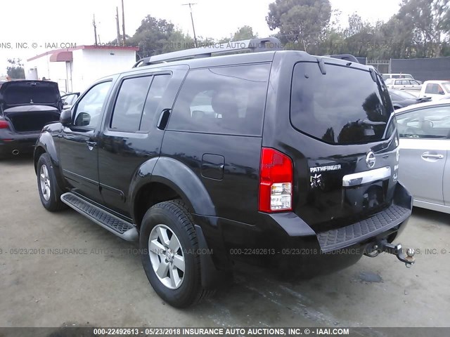 5N1AR1NB0BC629037 - 2011 NISSAN PATHFINDER S/LE/SE BLACK photo 3