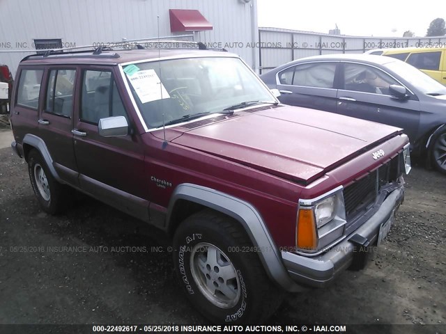 1J4FJ58S5ML632114 - 1991 JEEP CHEROKEE LAREDO RED photo 1