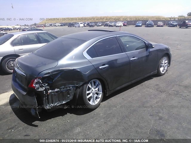 1N4AA51E59C848336 - 2009 NISSAN MAXIMA S/SV GRAY photo 4